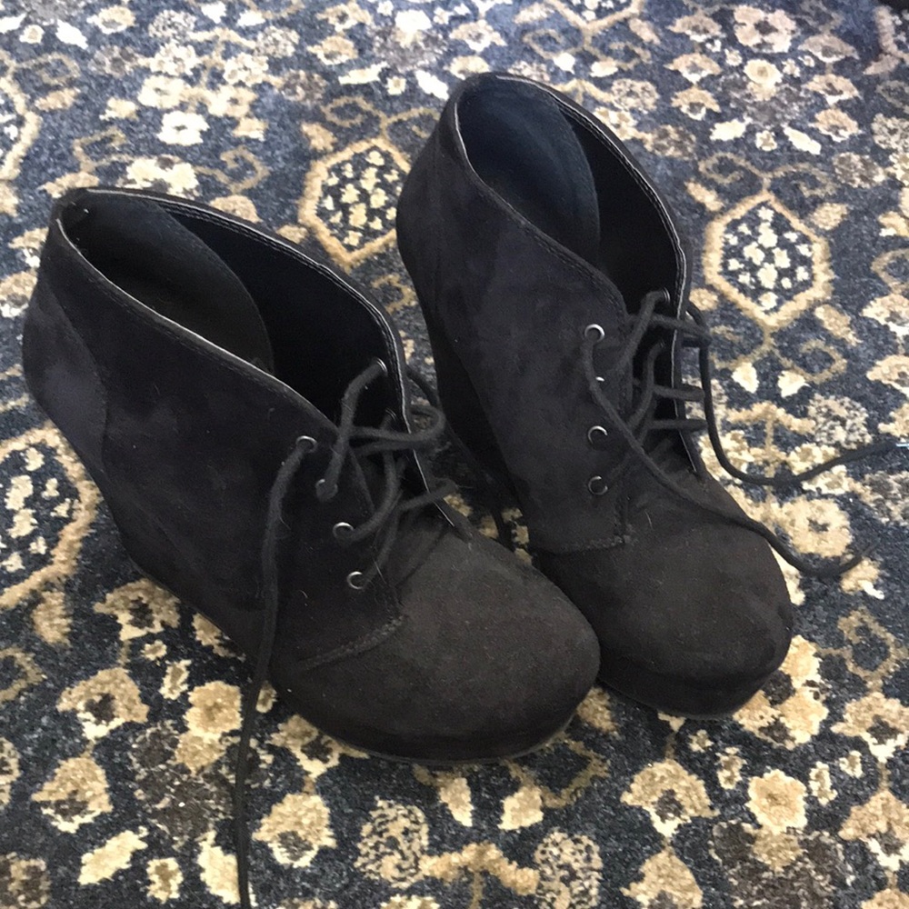 Black Faux Suede